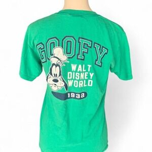 Vintage Walt Disney World Goofy 1932 Graphic T-Shirt Green Mens S / Womens M